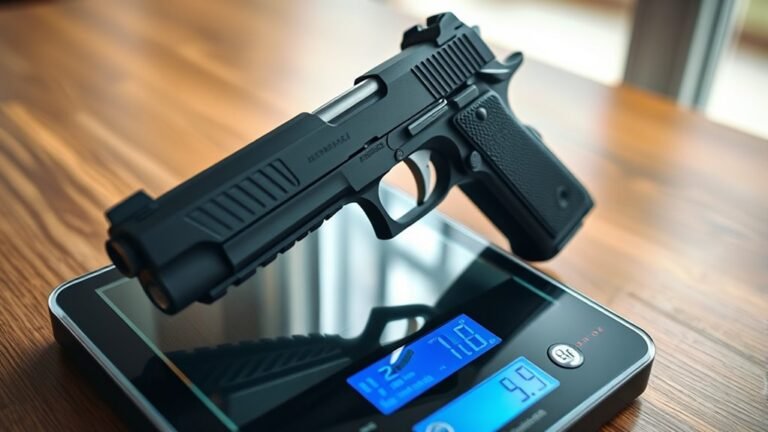 average pistol weight range