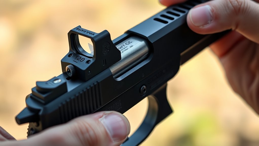 aligning pistol sights precisely