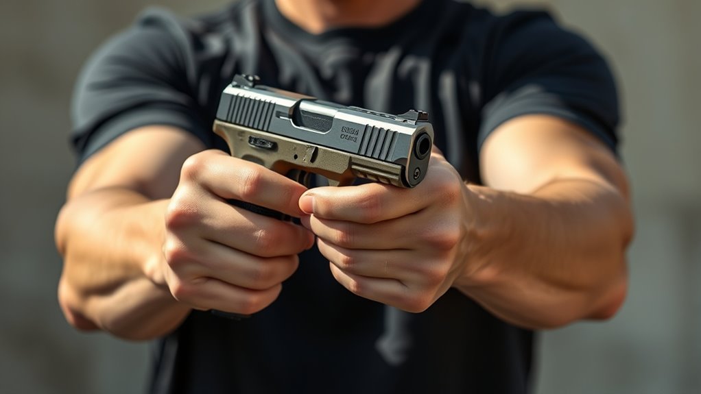 bend elbows for recoil