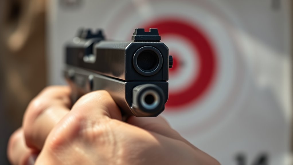 focus on sharp front sight