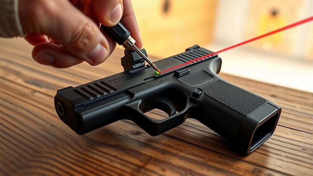 laser sight alignment adjustments