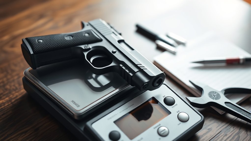 accurate pistol weighing procedure