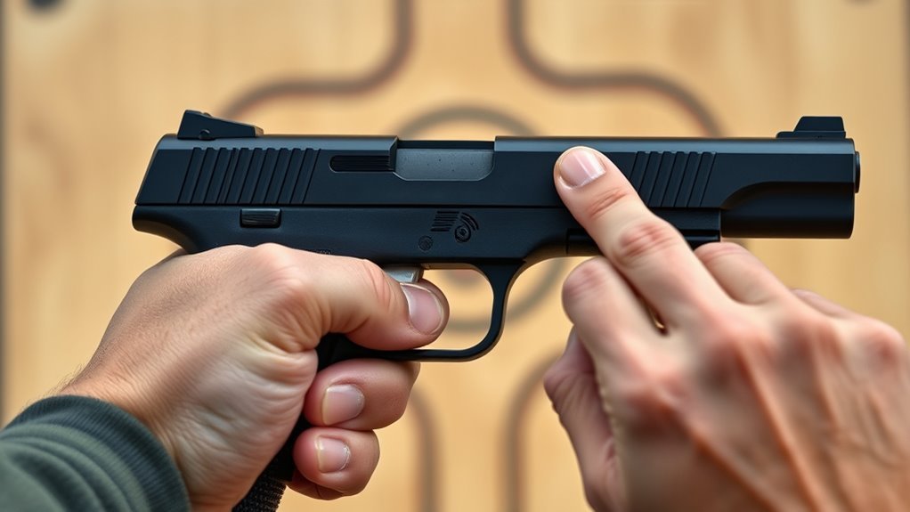 aligning pistol sights precisely