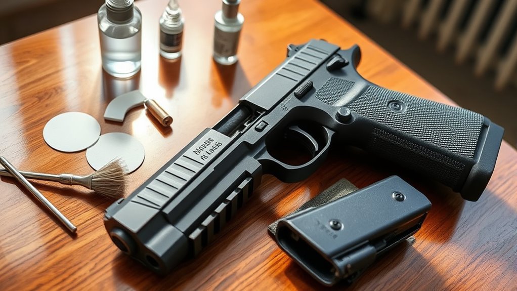 cleaning a 9mm pistol