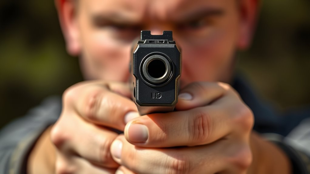 focus on front sight