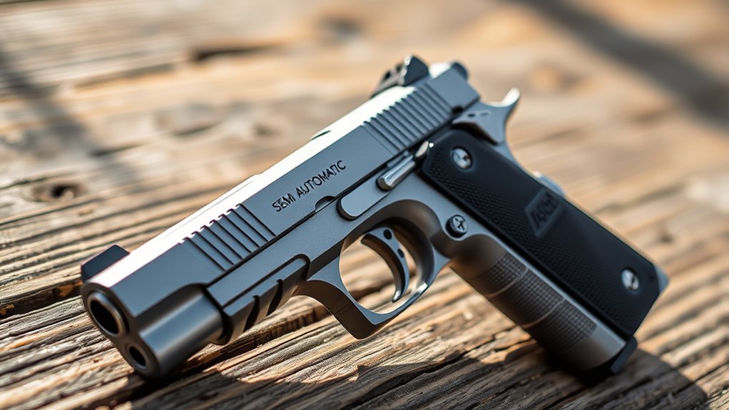 handheld firearm with barrel