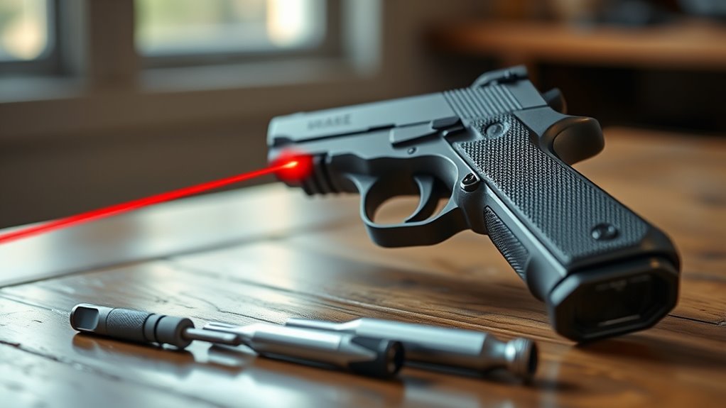 pistol laser zeroing guide