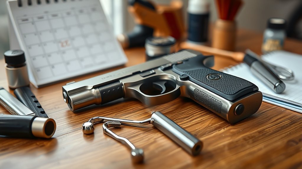regular pistol cleaning schedule