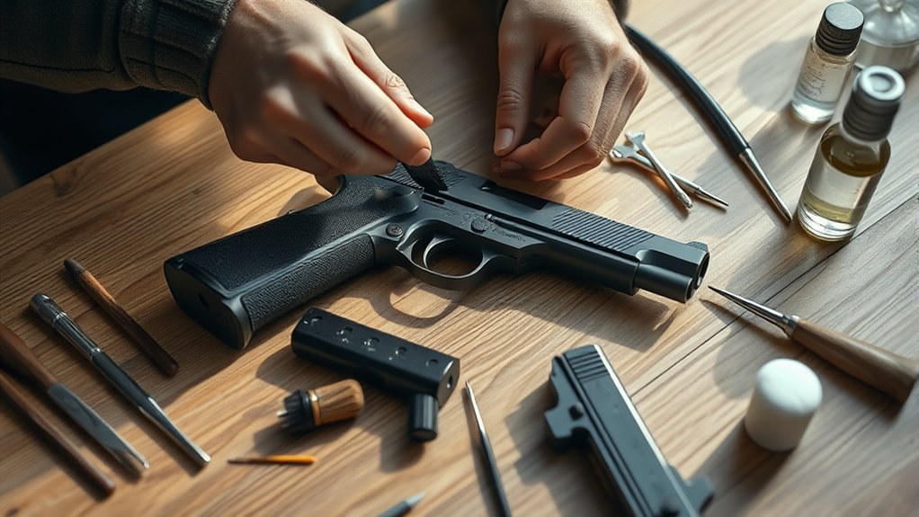 safe pistol cleaning procedure