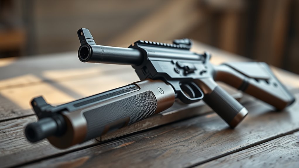 small firearm with pistol caliber