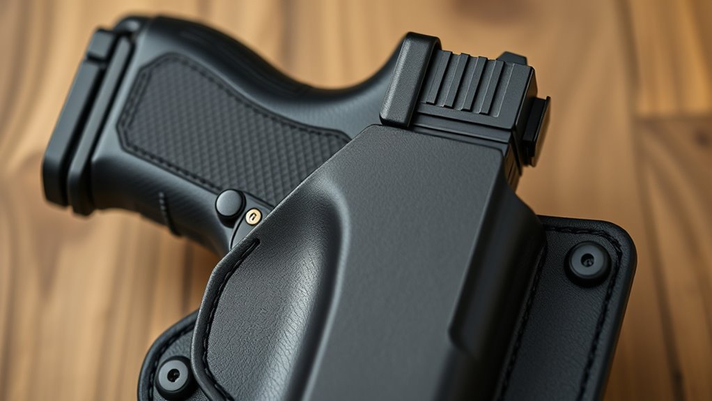 holster material position retention