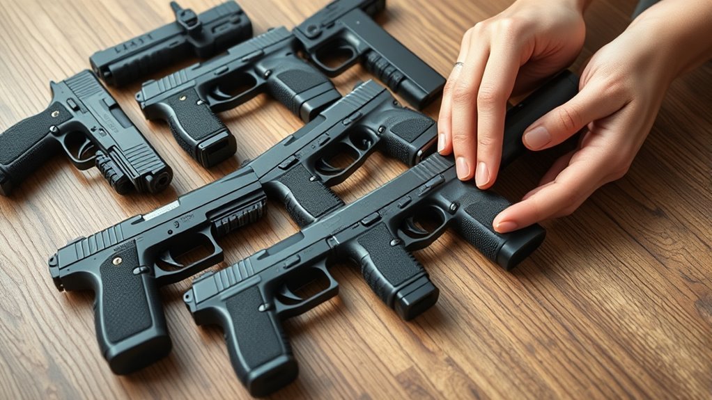 comfortable small handed handgun