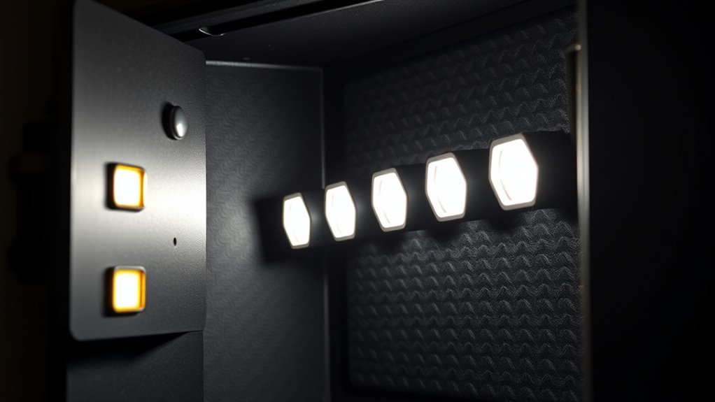 top magnetic gun safe lights
